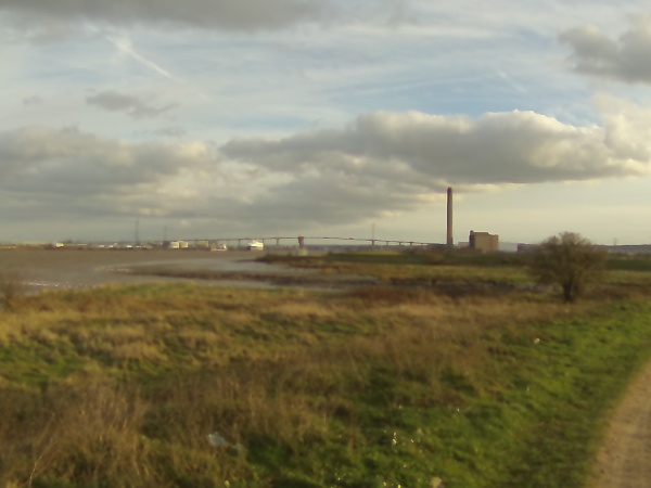 The Dartford Bridge in the distance