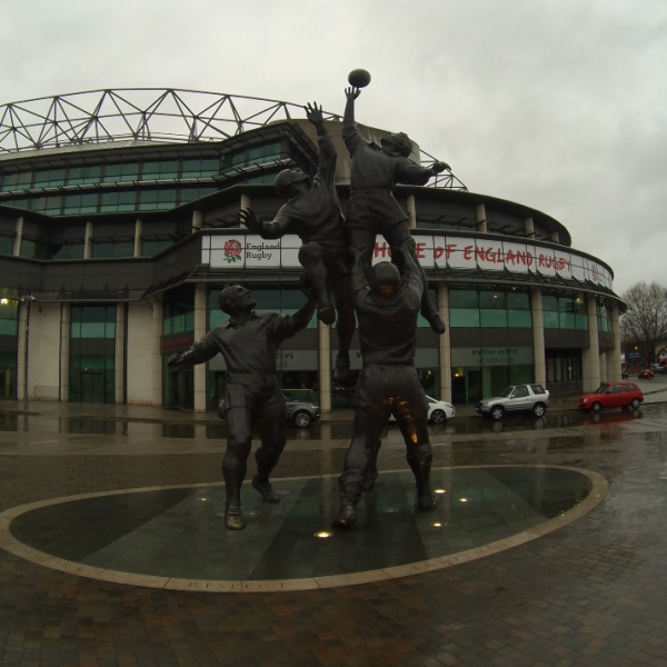 Statue in front of Twickenham Stadium