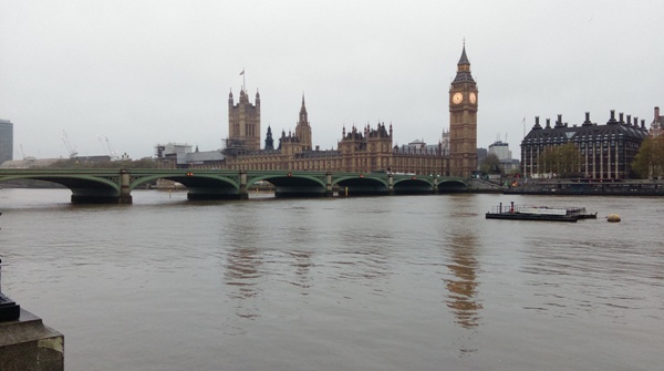 And back towards the start of the marathon, but from the other side of the river is the Houses of Parliament