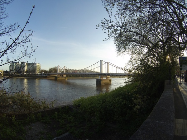 Looking up river towards Chelsea Bridge