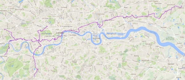 The District Line map - as walked