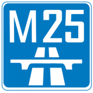 M25 Motorway Sign